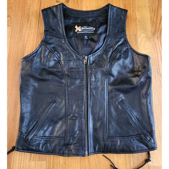 Xelement Jackets & Coats Xelement Advanced Motorcycle Gear Leather Lace Up Vest Women Girl